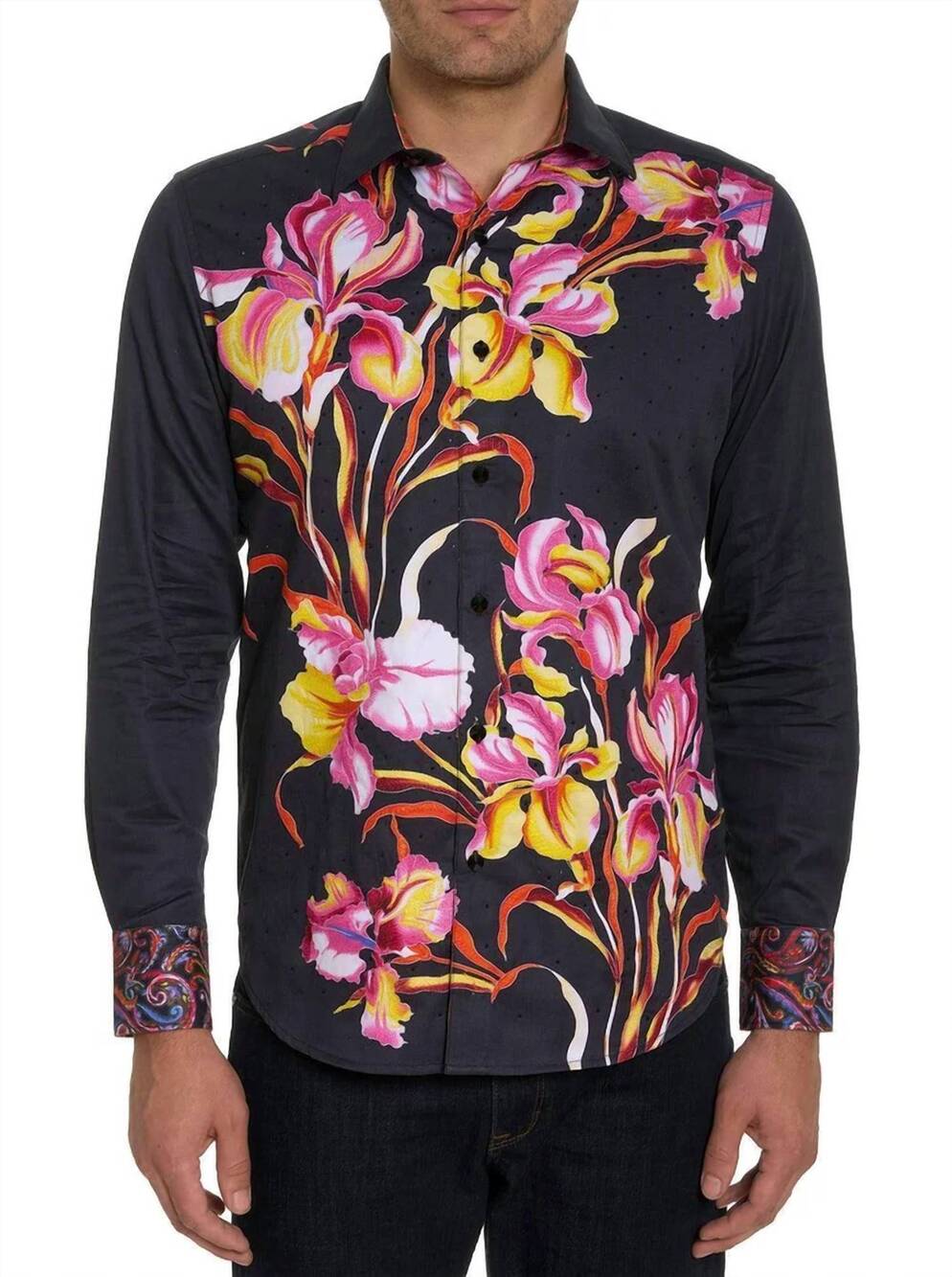 NEW ROBERT GRAHAM tice limited edition shirt in black